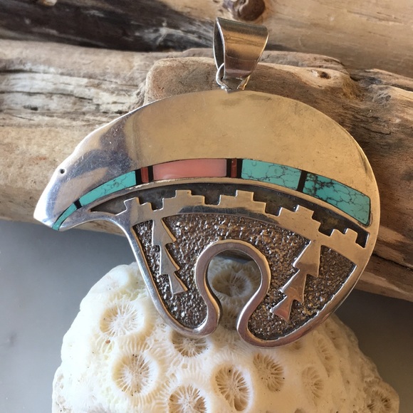 Sold Vintage Navajo Richard Begay Bear Pendant - Picture 10 of 11